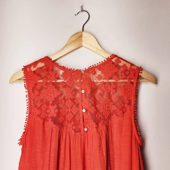 John Paul Richard Midi Flowy Dress with Lace Detail  Size Small - Picture 8 of 8